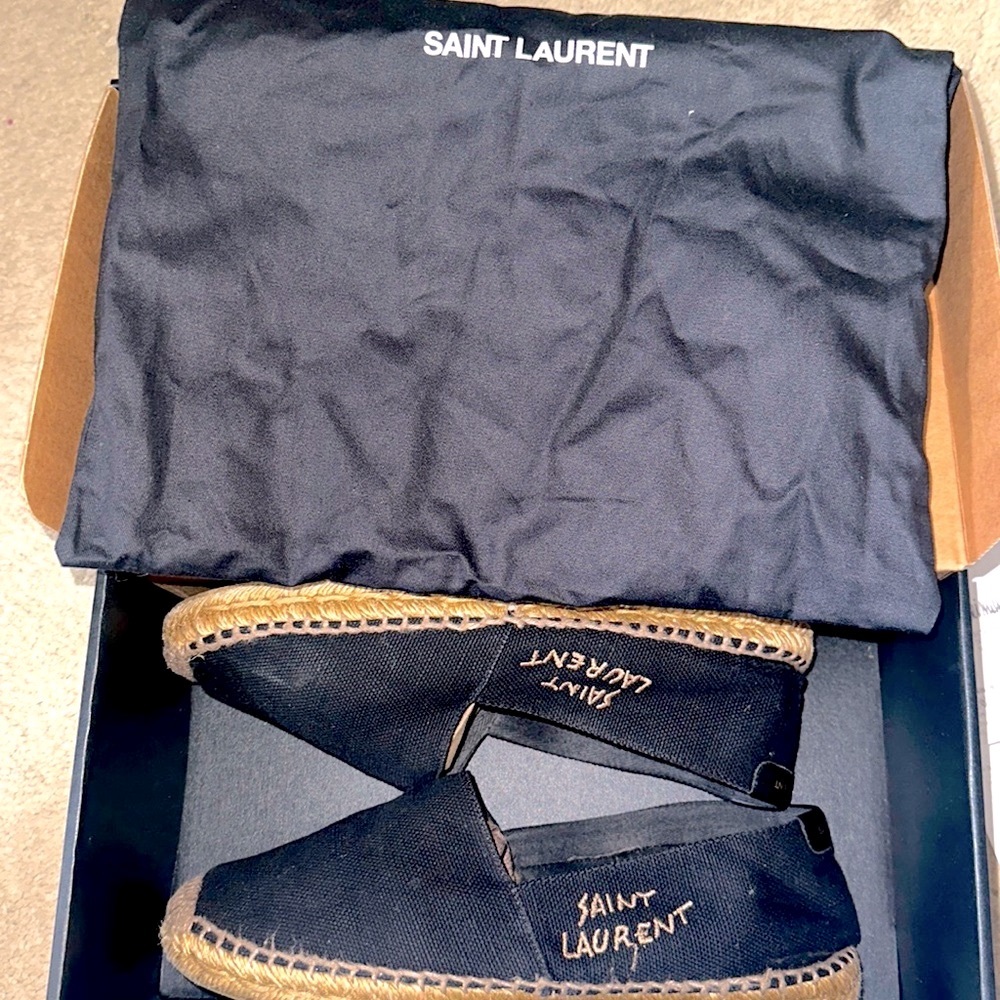 SAINT LAURENT EMBROIDERED ESPADRILLES IN CANVAS